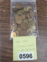 1944-1964 FOREIGN COINS 1/2 POUND BAG