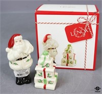 Lenox Santa Salt & Pepper Shaker Set / NIB
