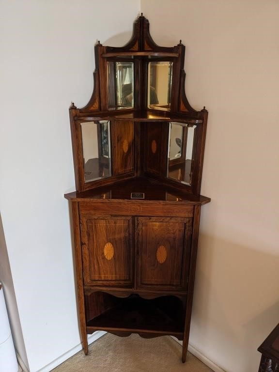 Vintage Rosewood Corner Cabinet