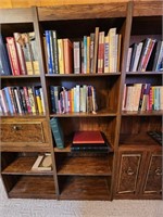 VINTAGE BOOKSHELF W/ CONTENTS