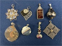 (8) Costume Jewelry pendants