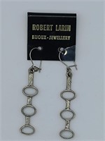Robert Larin, Modernist Pewter Earrings