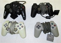 Lot of 4 Vintage Playstation Controllers