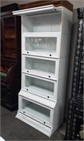 White Lawyers Bookcase 83h,33w,19d