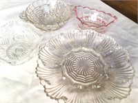 Lot of Antique Cut Glass and Deviled Egg Dish