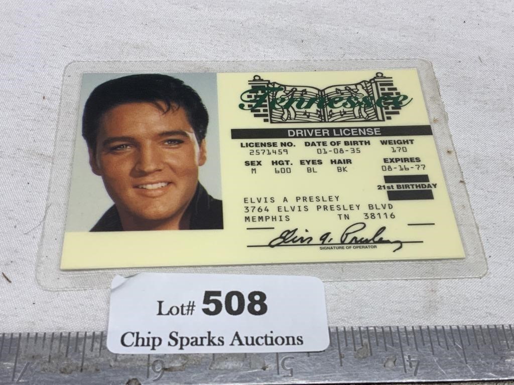 Elvis Presley Souvenir Drivers License