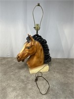 Mid century ceramic horse head table lamp