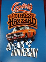 Cooter's Presents Dukes of Hazard Metal Sign 12x8