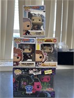 Lot of 4-Funko Pop! Bobble-Heads&Shirt