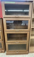 Four-drawer pressed board wooden-look cabinet