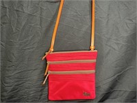 Dooney & Bourke Red Nylon Triple Zip Crossbody