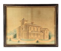 PAIR OF PORTRAITS OF AN ITALIANATE HOME (AMERICAN,