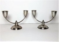 Duchin Weighted Sterling Candle Holders