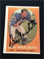 1958 Topps Gino Marchetti Signed Card COLTS HOF