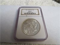 1 Graded 1921 Morgan Silver Dollar in Plastic Case