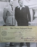 Signed "Babe" Ruth and Claire Ruth Endorsed Check