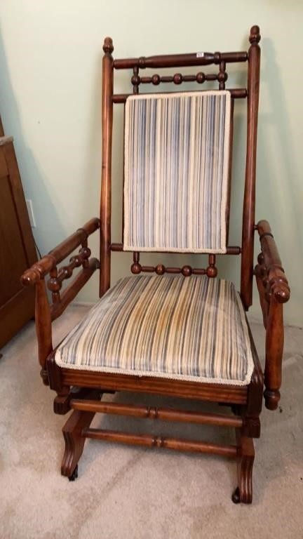 Antique Cherry Rocking Chair on Casters