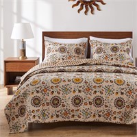 Greenland Home 2-Piece Andorra Quilt Set, Twin, Mu