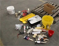 Assortment of Paint and Drywall Tools