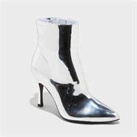 Women's Shandra Ankle Boots - a New Day Silver