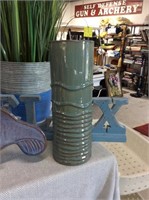 Green wave vase