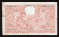 1944 Belgium 100 Francs Note