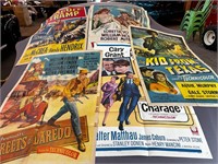 5 x Vintage Numbered Movie Posters