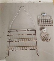 Wire soap rack, cup holder & shower rack