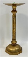 DESIRABLE LRG ANTIQUE BRASS PEDESTAL CANDLE STAND