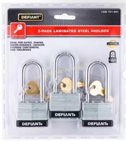 Defiant $23 Retail 40 mm 2 in. 3-Pack Laminated
