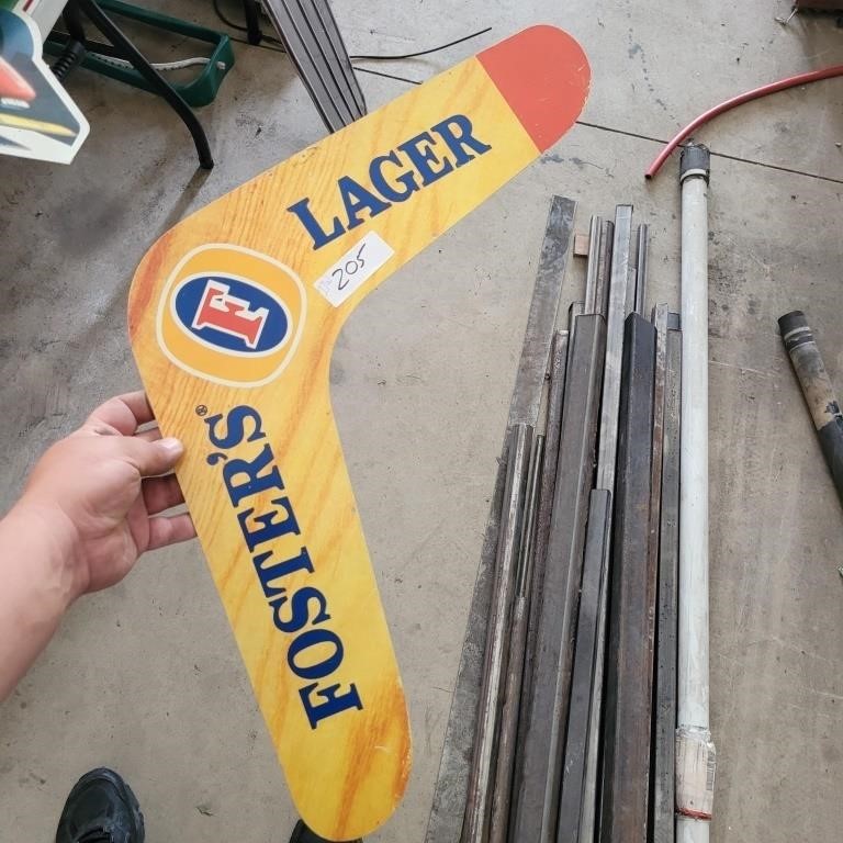 17"w foster's beer   metal sign