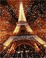 NEW $55 16"x20" Paint by Numbers Eiffel Tower