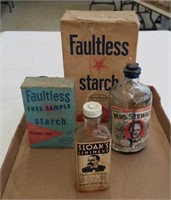 Vintage bottles & Faultless Starch