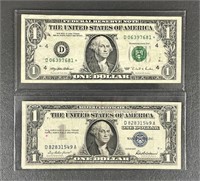 1957 $1 Silver Certificate & 1995 $1 Star Note