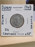 1968 Spain coin