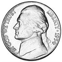 1954-S Jefferson Nickel LIGHTLY CIRCULATED