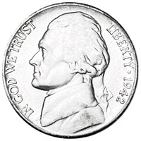 1942-P Jefferson War Nickel ABOUT UNCIRCULATED