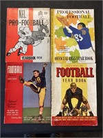 4 vintage NFL football yearbooks