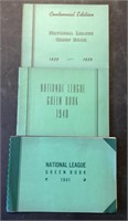 3 National League Green books 1939/1940/1941