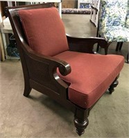 Ethan Allen Armchair with Cane Inset, Scrolled