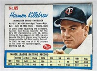 1962 Post Cereal #85 Harmon Killebrew Minnesota