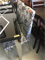 Grey Floral Dining Room Chairs - $800