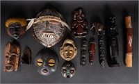 Ethnic Tribal Mask & Sculpture Collection Lot