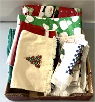 Christmas table cloths and towels