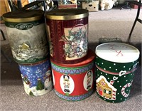 Christmas themed tins