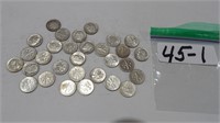 30) Roosevelt Silver Dimes Various Years