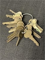 Vintage keys, variety of styles