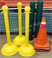 Traffic Cones, Stanchions, Palstic Fencing