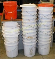32 +- 5 Gallon Plastic Buckets