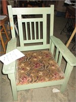 MISSION STYLE PAINTED CHAIR